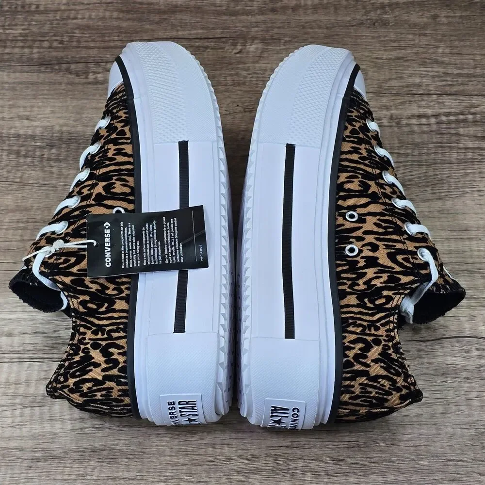 Converse CT All Star Lift Double Stack Platform Leopard Women's Sz 12 Shoes NEW